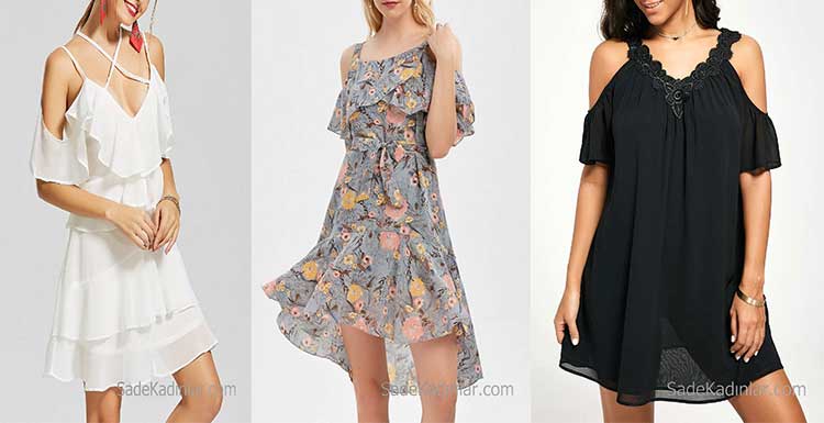 2018 Şifon Kısa Elbise Modelleri Stili İle Dikkatleri Üzerinde Topluyor!