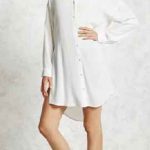 Gömlek Elbise Son Moda Şık Elbise Modelleri Beyaz Kısa Uzun Kollu Önden Düğmeli
