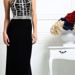 Uzun Abiye Elbise Modelleri Düğünlerin Vazgeçilmez Kıyafetleri Siyah Uzun Halter Yaka Üst Kısmı Boncuk İşlemeli